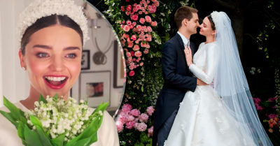 El glamour en el vestido de novia de Miranda Kerr le dará directo a tu corazón de diva hollywoodense