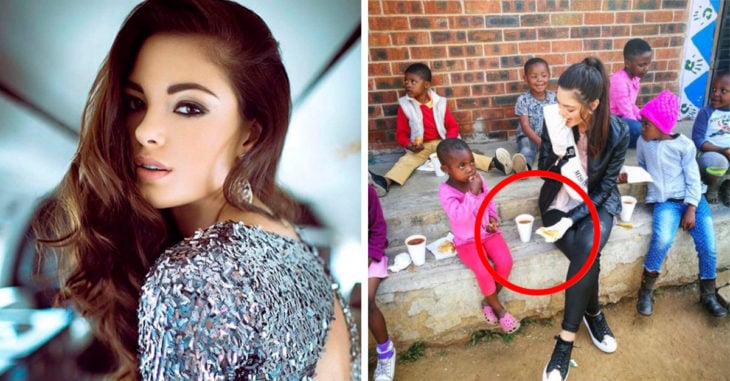 Miss Sudáfrica visitó orfanato de niños con VIH usando guantes; Internet se encuentra furioso