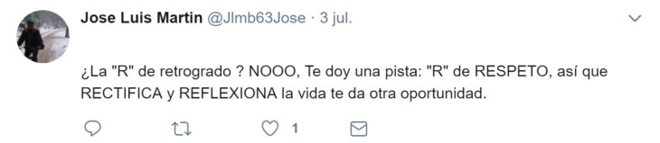 Respuesta a comentario machista en twitter 