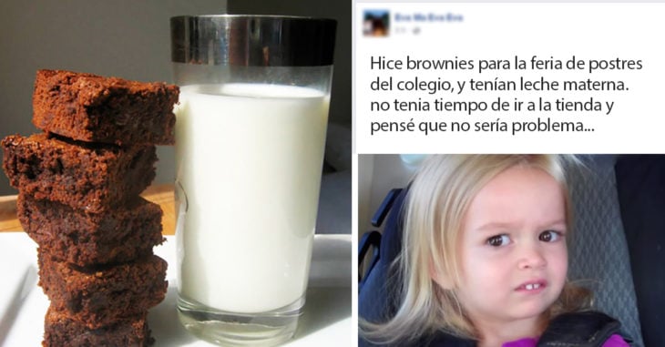 Esta madre usó leche materna para hacer brownies en la feria del colegio, no esperaba una reacción así
