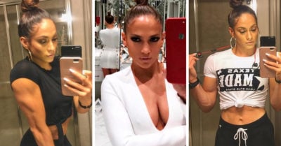 Así se vería Jennifer Lopez si hiciera pesas; su musculosa ‘doble’ es la sensación de Instagram