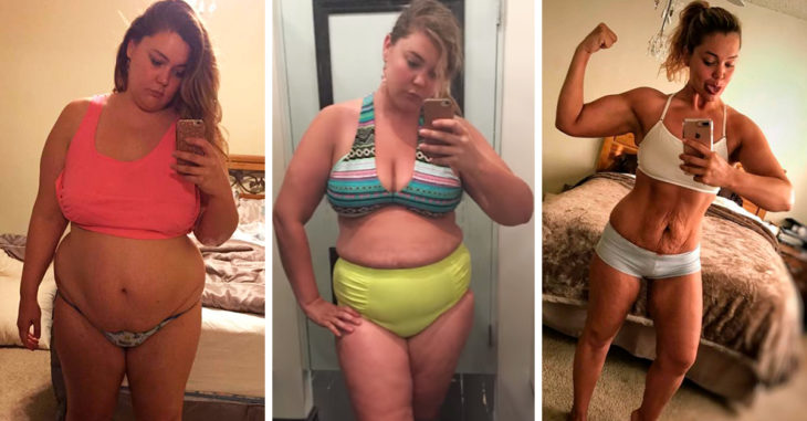 Mamá obesa toma selfies cada día por un año para ayudarse a perder 57 kilos después del suicidio de su marido