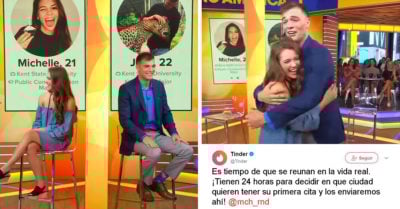 Por fin se conocen en persona… ¡después de tres años de platicar por ‘Tinder’!