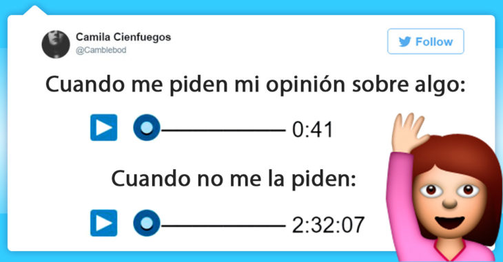 10 Divertidos tweets que te harán decir '¡esa soy yo!' cuando envías una nota de voz 