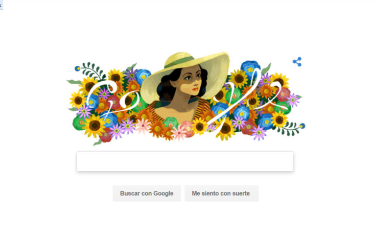 Dolores del Río doodle de Google