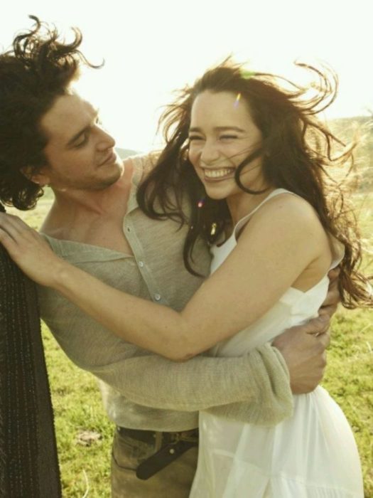 Emilia Clarke y Kit Harrington sesión de Rolling Stone