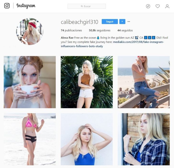 Cómo se estrella de instagram falsa