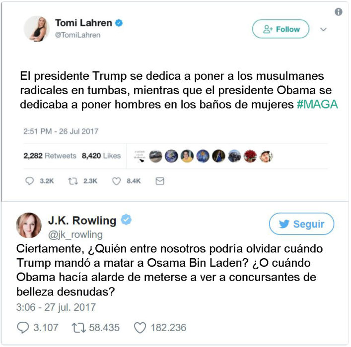 J.K. Rowling tuit respuesta Tomi Lahren