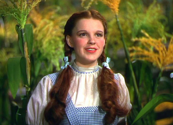 Judy Garland como Dorothy en el Mago de Oz