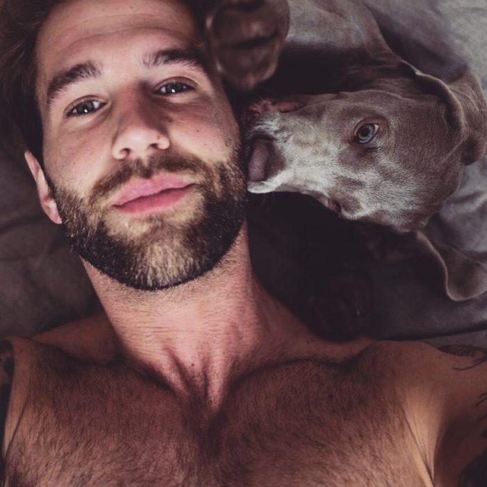 Andre Hamann con su perro