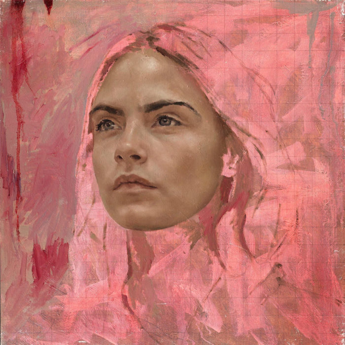 Retrato de Cara Delevingne por Jonathan Yeo 