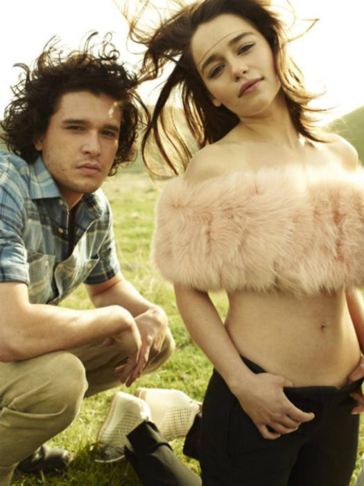 Emilia Clarke y Kit Harrington sesión de Rolling Stone