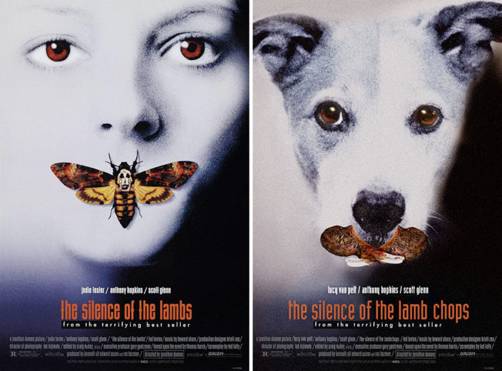 The silence of the lambs póster con perro como protagonista