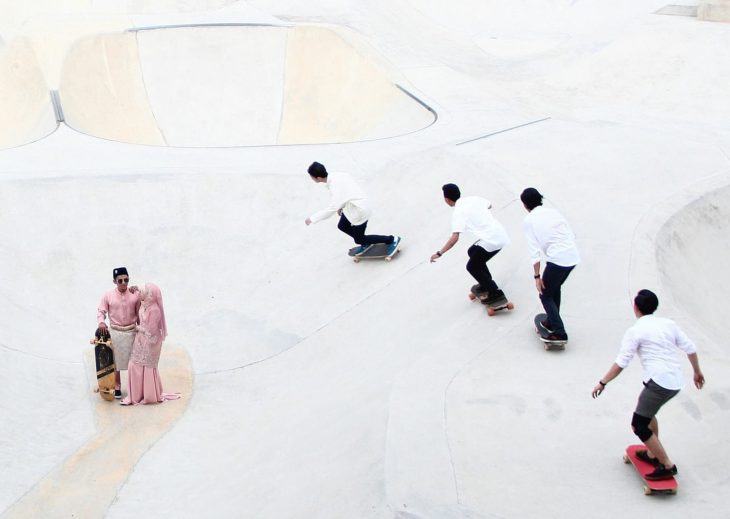 pareja de patinadores casados