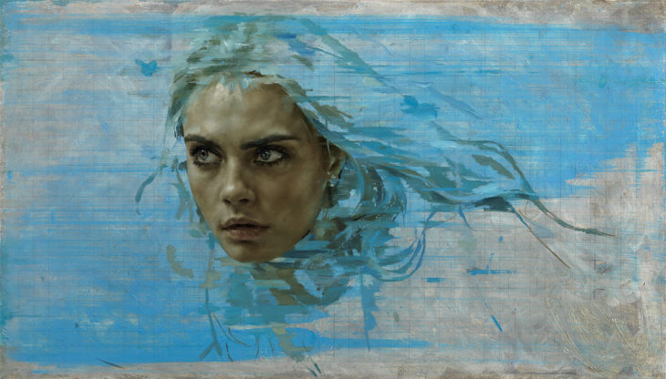 Retrato de Cara Delevingne por Jonathan Yeo