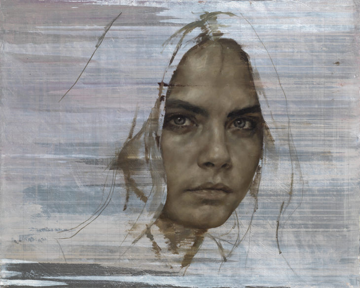 Retrato de Cara Delevingne por Jonathan Yeo