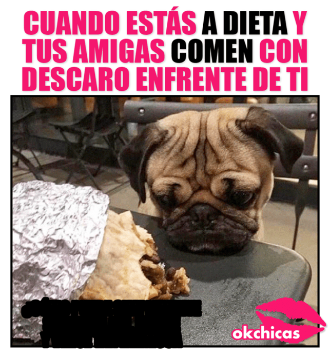 cuando tu estas a dieta pero tus amigas no