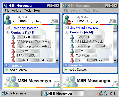 conversación de MSN en 1990 