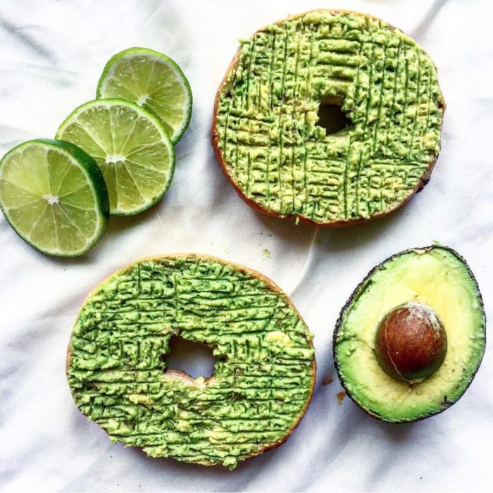 Aguacates hechos como rosquilla 