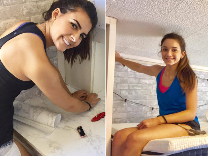 Chicas decidieron redecorar su habitación de Universidad 