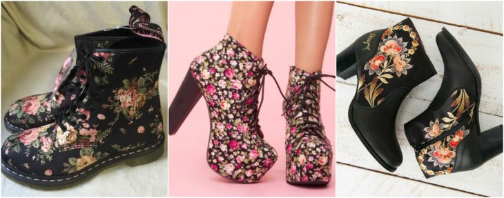 BOTINES CON FLORES