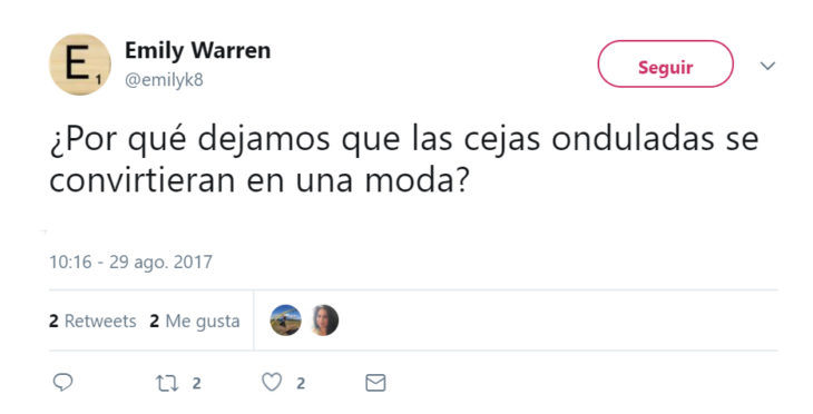 Reacciones de las personas en twitter por las cejas onduladas