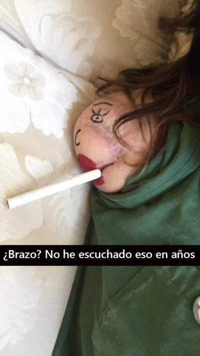 Chica que perdió el brazo subiendo una foto en snapchat