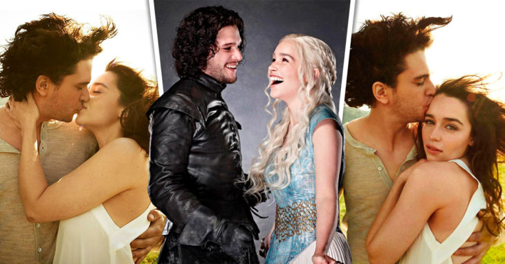 Esta sesión de fotos de Emilia Clarke y Kit Harington besándose se esta volviendo viral