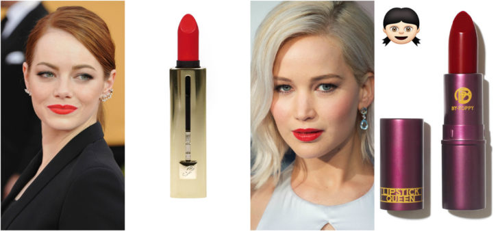 Emma Stone jennifer laurence Labial rojo para piel blanca palida