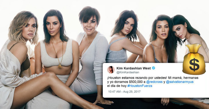Kim Kardashian y sus hermanas donan 500 mil dólares a las víctimas del huracán Harvey
