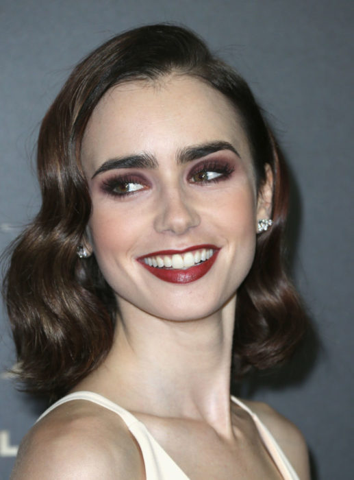 Lily Collins bob