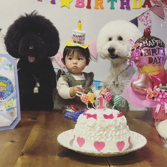 Riku y Qoo en el cumpleaños de Mame