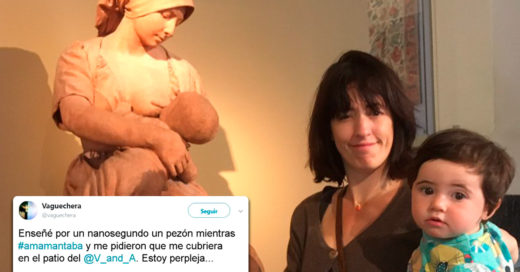 Museo le pide a mamá alimentando a su bebé que se cubra los pechos, y ahora ellos desean no haberlo hecho