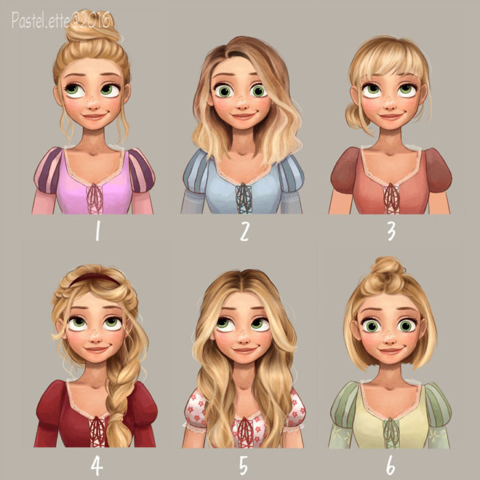 Estilos de peinado de Rapunzel