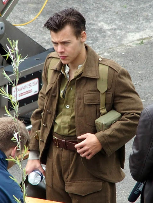 Harry Styles en el set de la película dunkerque