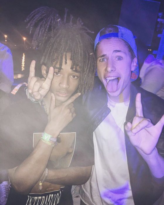 Juampa Zurita de feista junto a Jaden Smith 