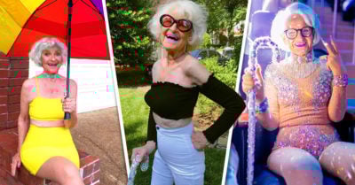 Abuelita de 89 años se convierte en modelo de ropa interior; ¡luce increíble en traje de baño!