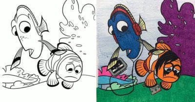 25 Ilustraciones bizarras que suceden solo cuando un adulto colorea un libro infantil