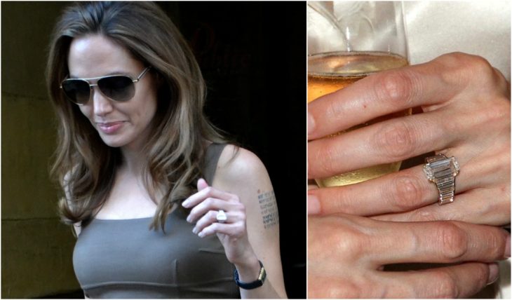 anillos de compromiso celebridades angelina jolie 