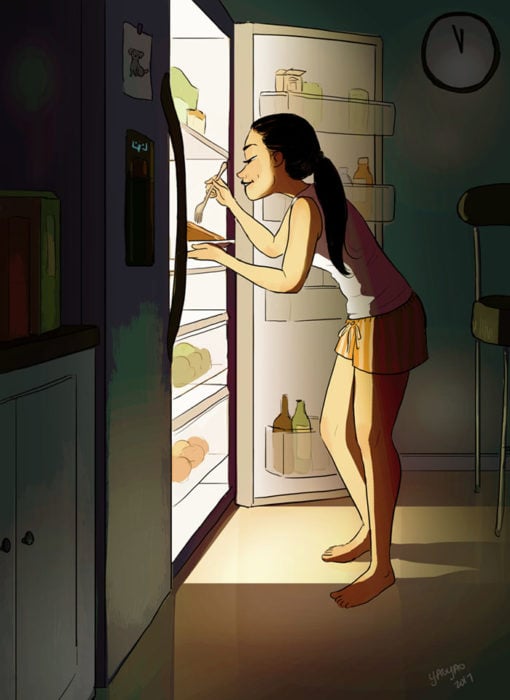 Ilustraciones que muestran la verdadera magia de vivir sola 