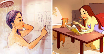 15 Honestas ilustraciones que reflejan la tranquila vida de las chicas que viven solas