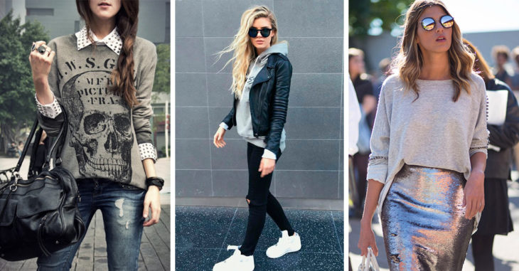 30 Increíbles looks con sudadera que necesitas imitar hoy mismo