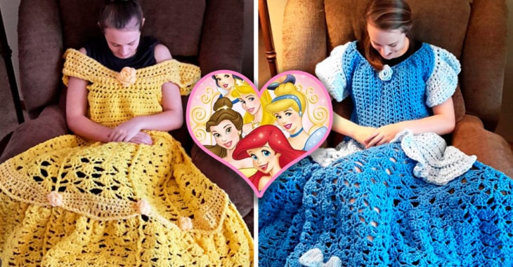 mantas inspiradas en los vestidos de las princesas Disney