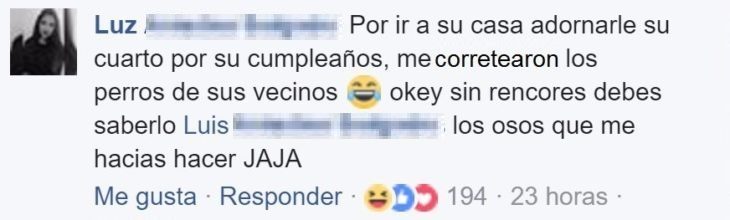 comentario facebook novia a exnovio