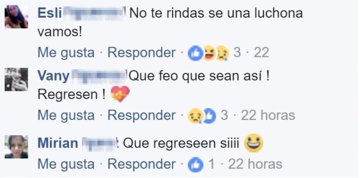 comentarios de apoyo en facebook