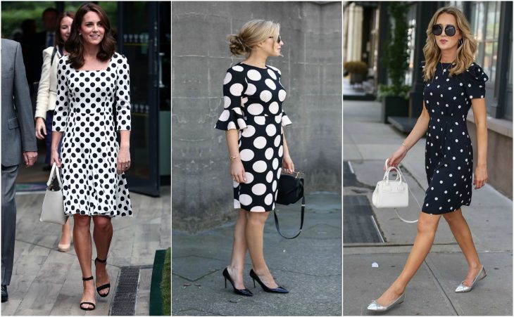 Vestidos de corte a con polka dots