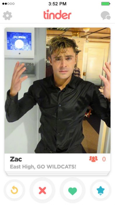 Zach efron en tinder