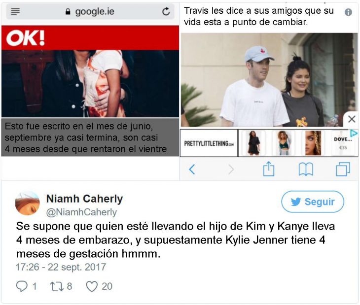 tuit sobre teoría de kylie vientre alquilado