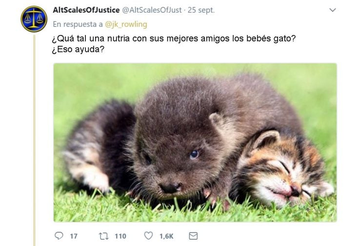  J.K. Rowling tweets and harry otter