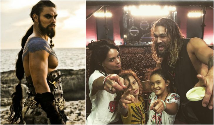 khal drogo, jason momoa y lisa bonet e hijos